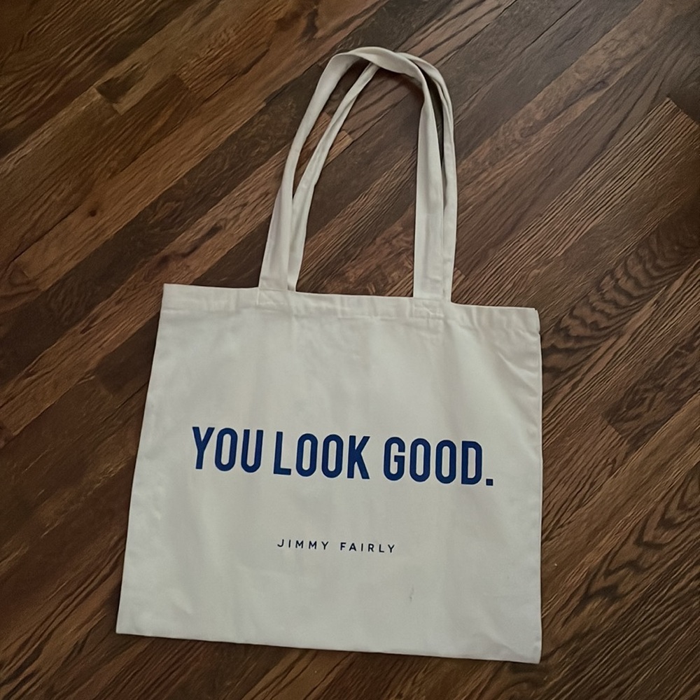JIMMY FAIRLY YOU LOOK GOOD totes! Set of 2! Regular and large - Picture 3 of 3
